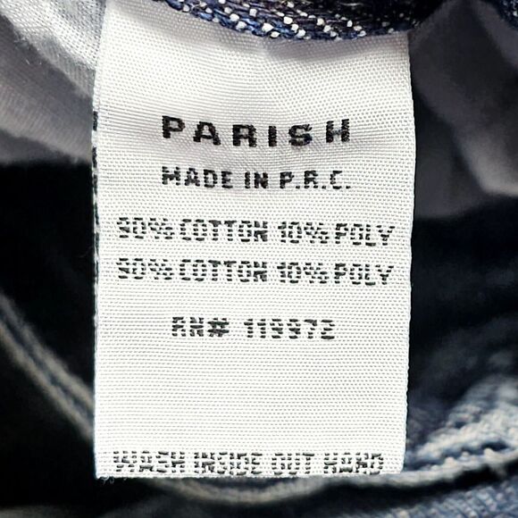 Parish Nation Jeans Men's Distressed Blue Wash Size 42 Worn Rocker Denim Stretch - Picture 9 of 15